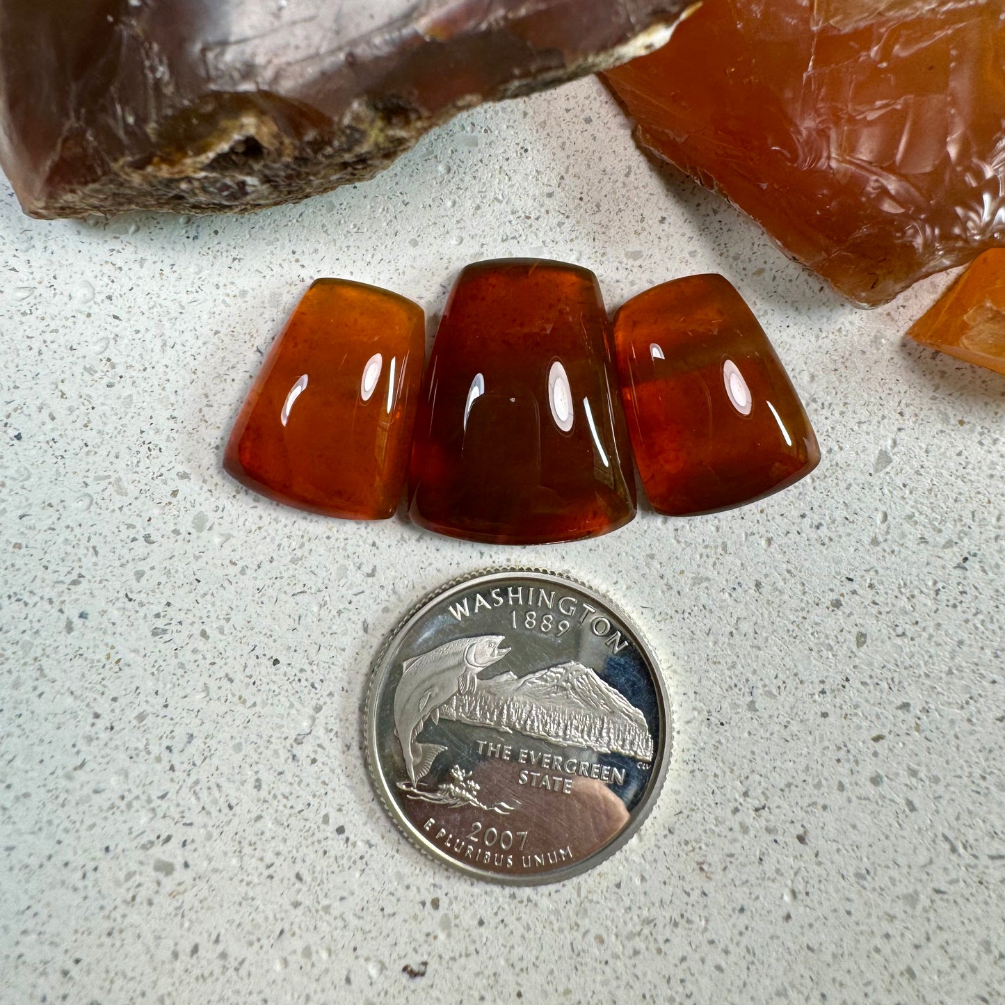 Oregon Fire Opal Cabochon Suite