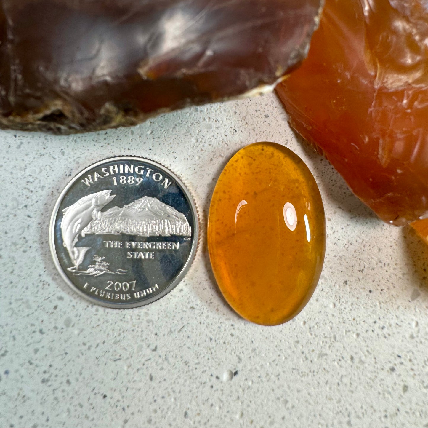 Oregon Fire Opal Cabochon