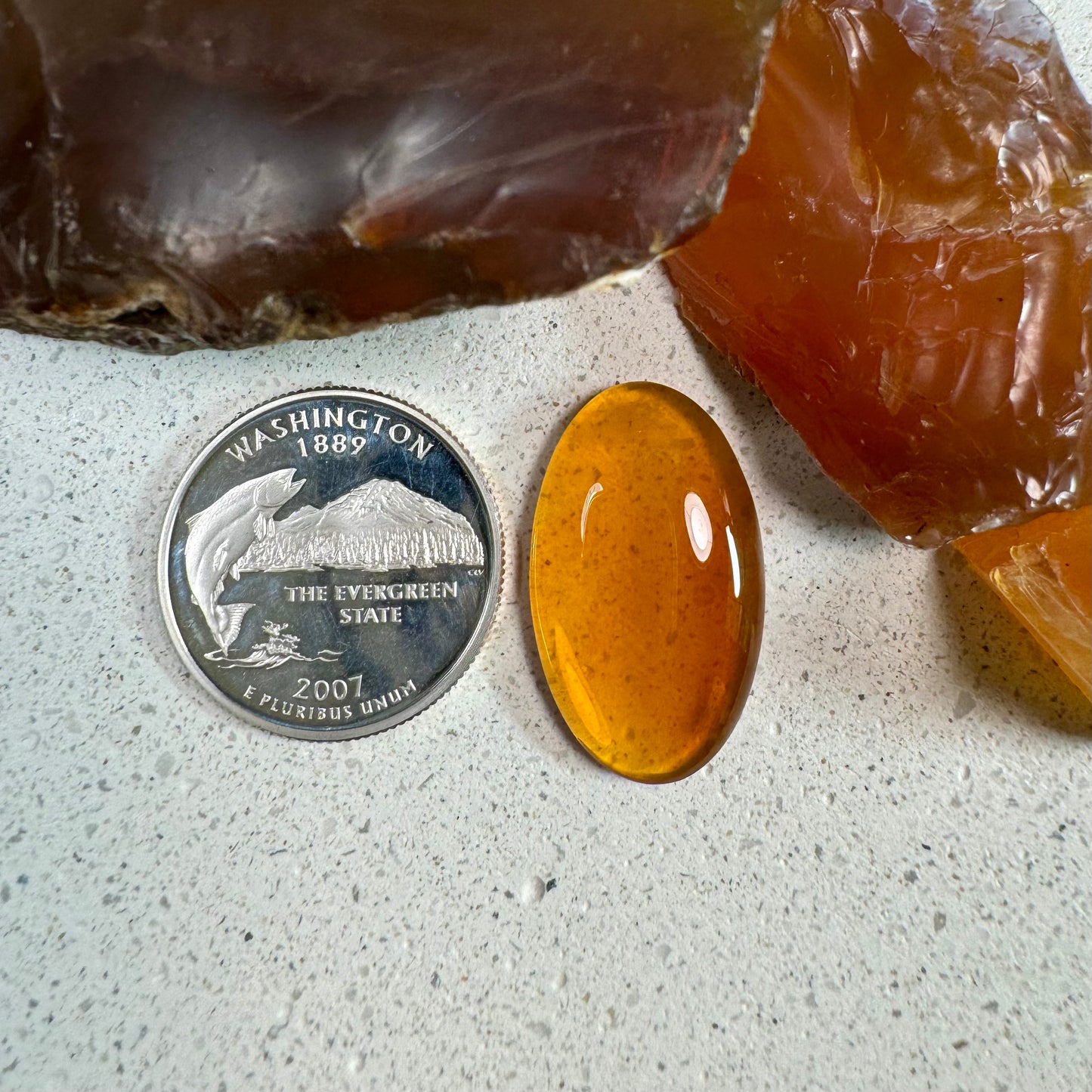 Oregon Fire Opal Cabochon