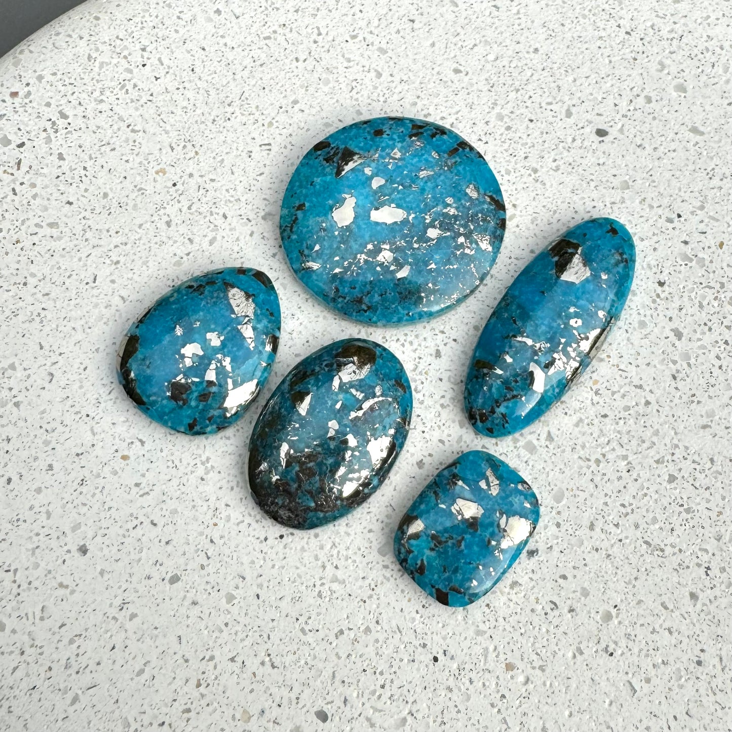 Ithaca Peak Turquoise Cabochon, Stabilized
