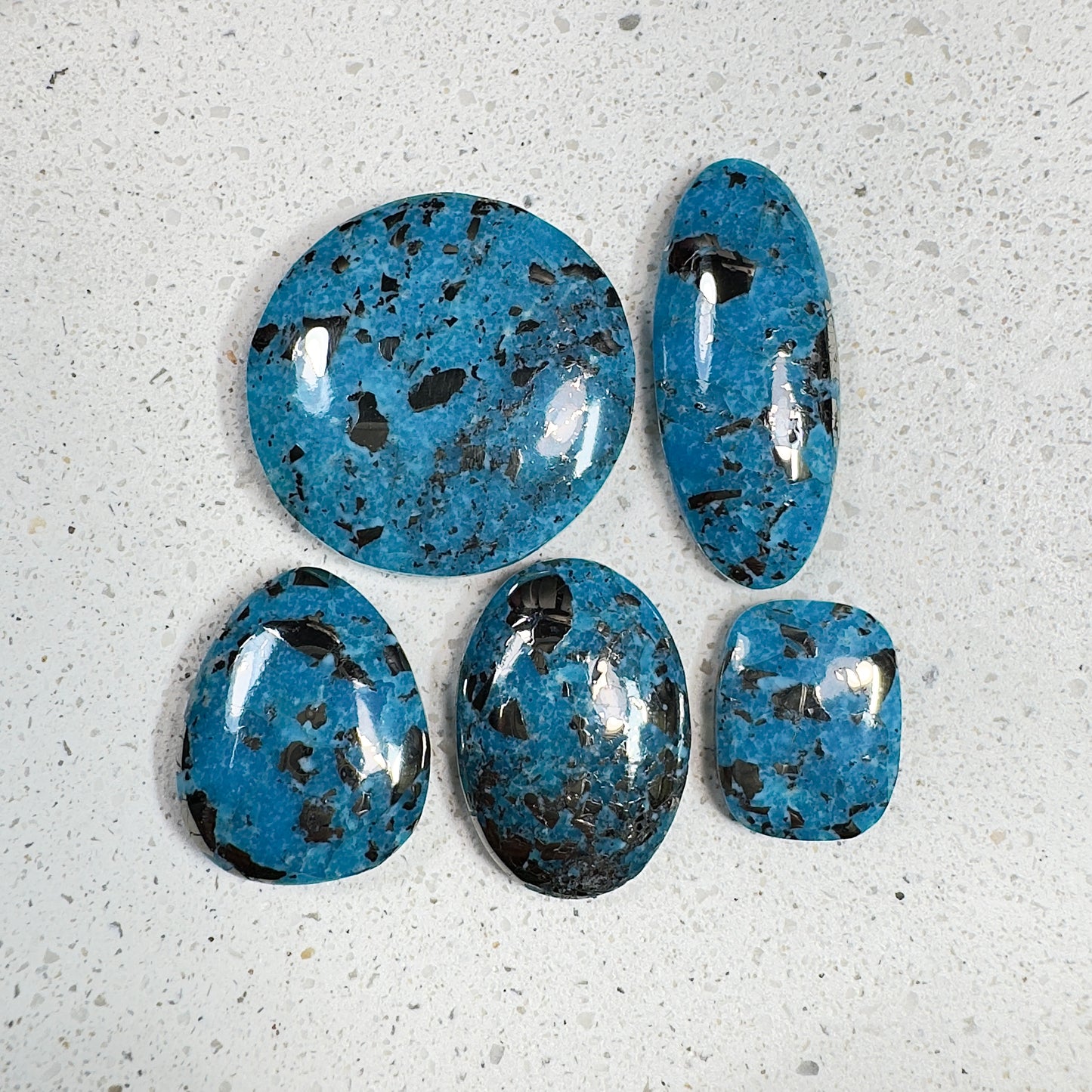 Ithaca Peak Turquoise Cabochon, Stabilized