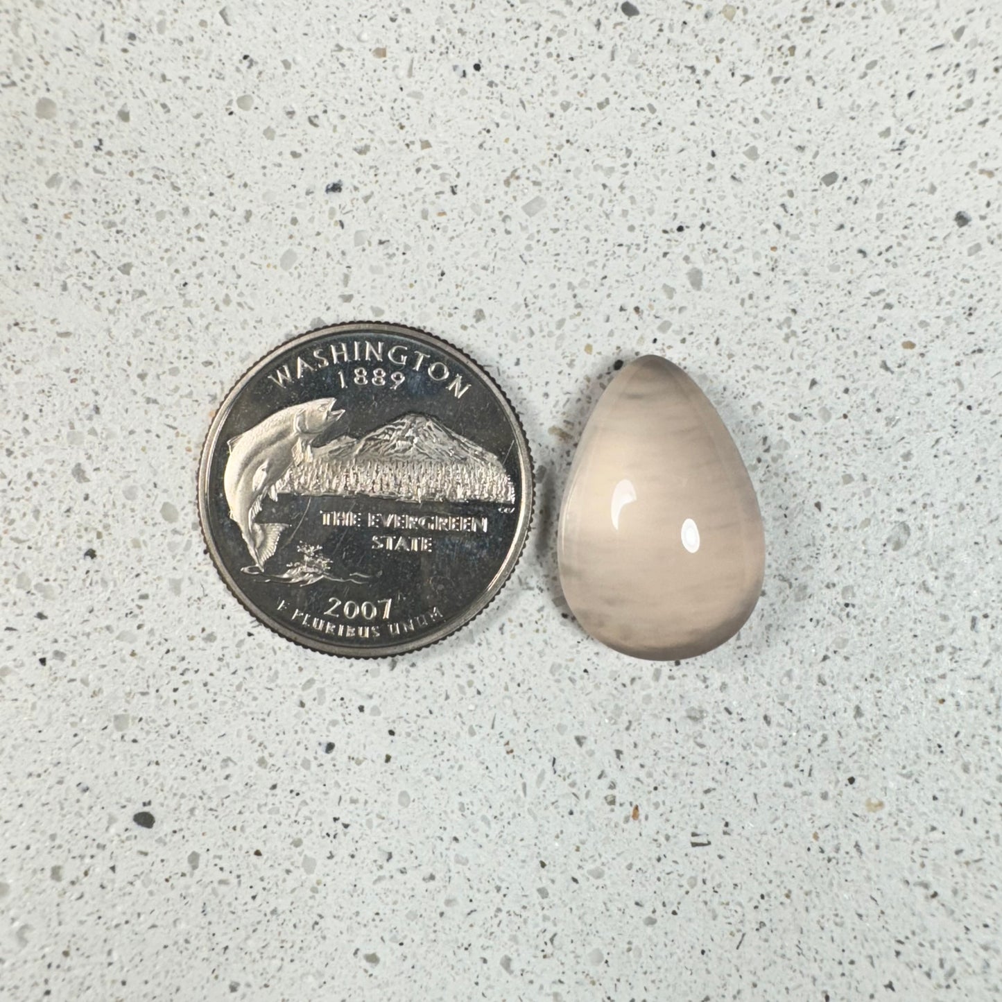 Pale Pink Agate Limb Cast Cabochon - Oregon 