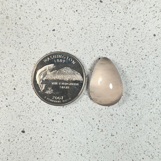 Pale Pink Agate Limb Cast Cabochon - Oregon 