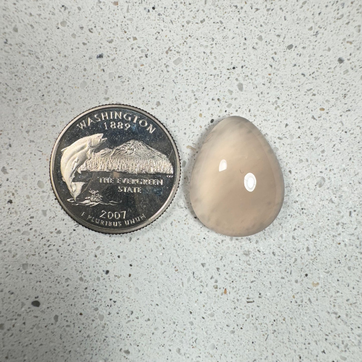 Pale Pink Agate Limb Cast Cabochon - Oregon 