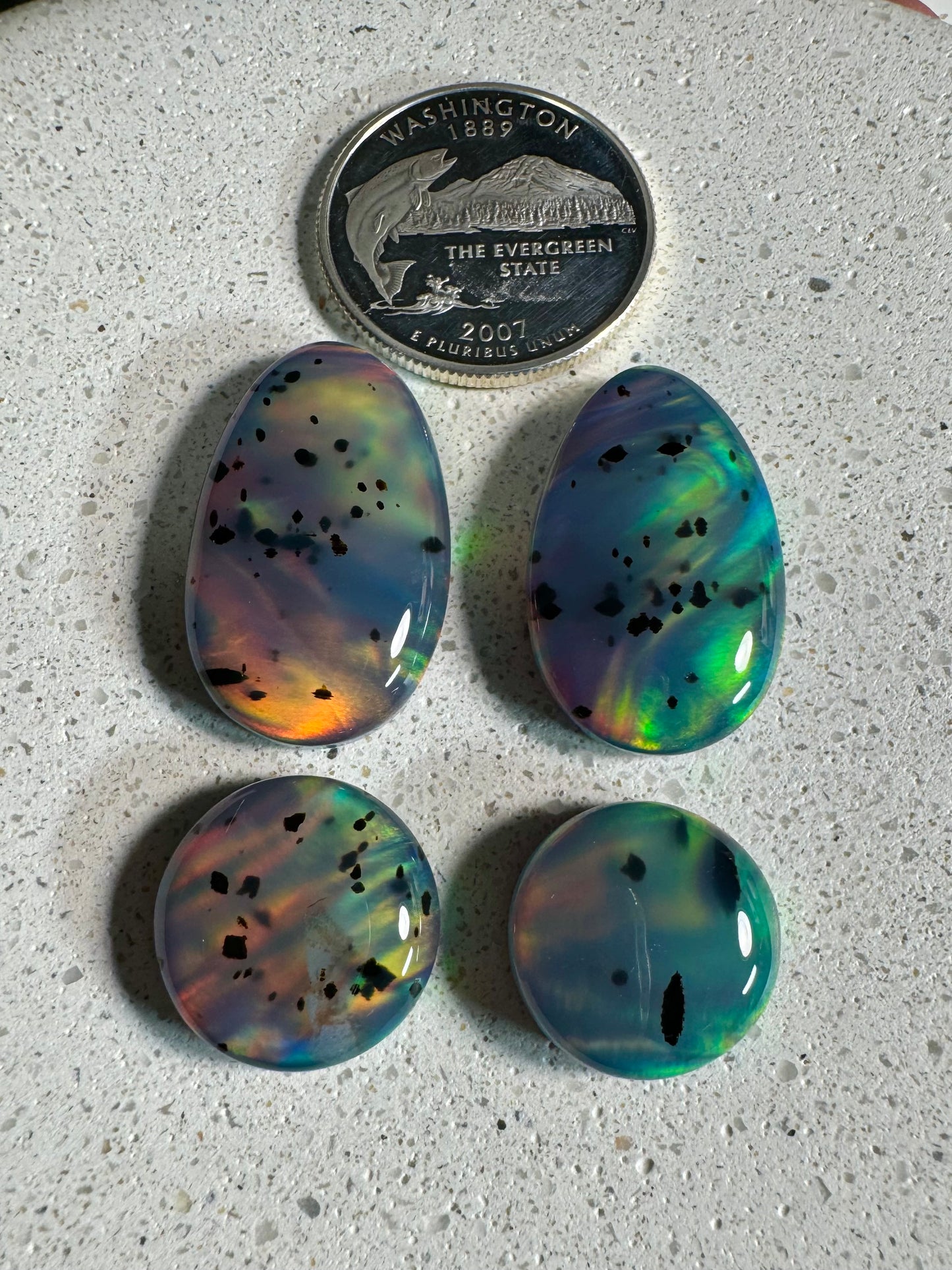 Aurora Opal & Montana Agate Doublet